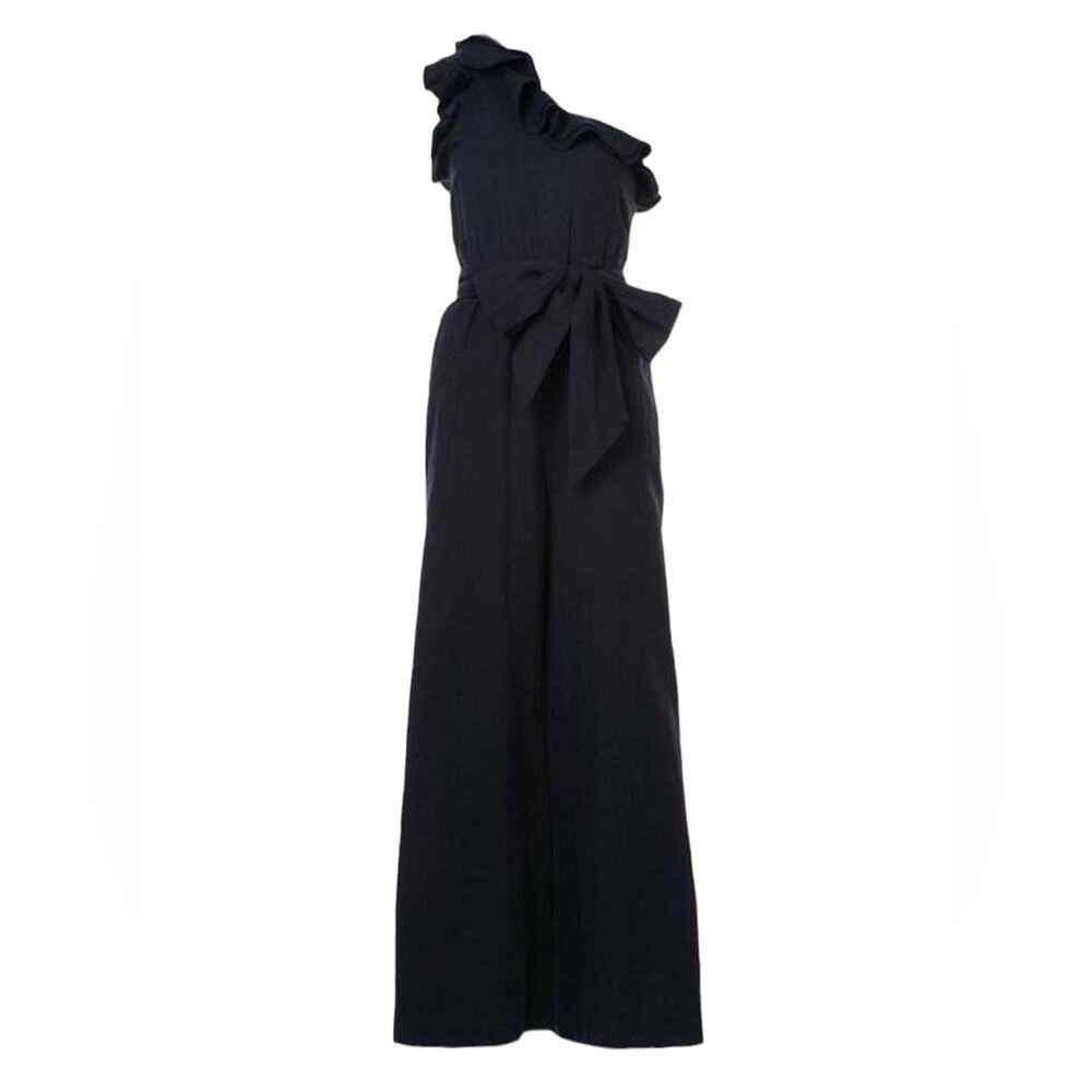 NWT Ulla Johnson One Shoulder Demi Black Jumpsuit sz 2 xs
